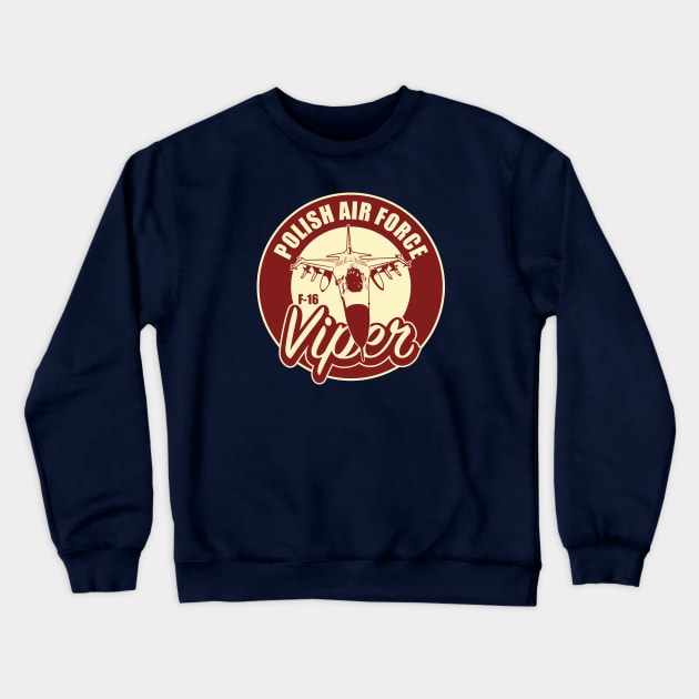 Polish F-16 Crewneck Sweatshirt by Firemission45